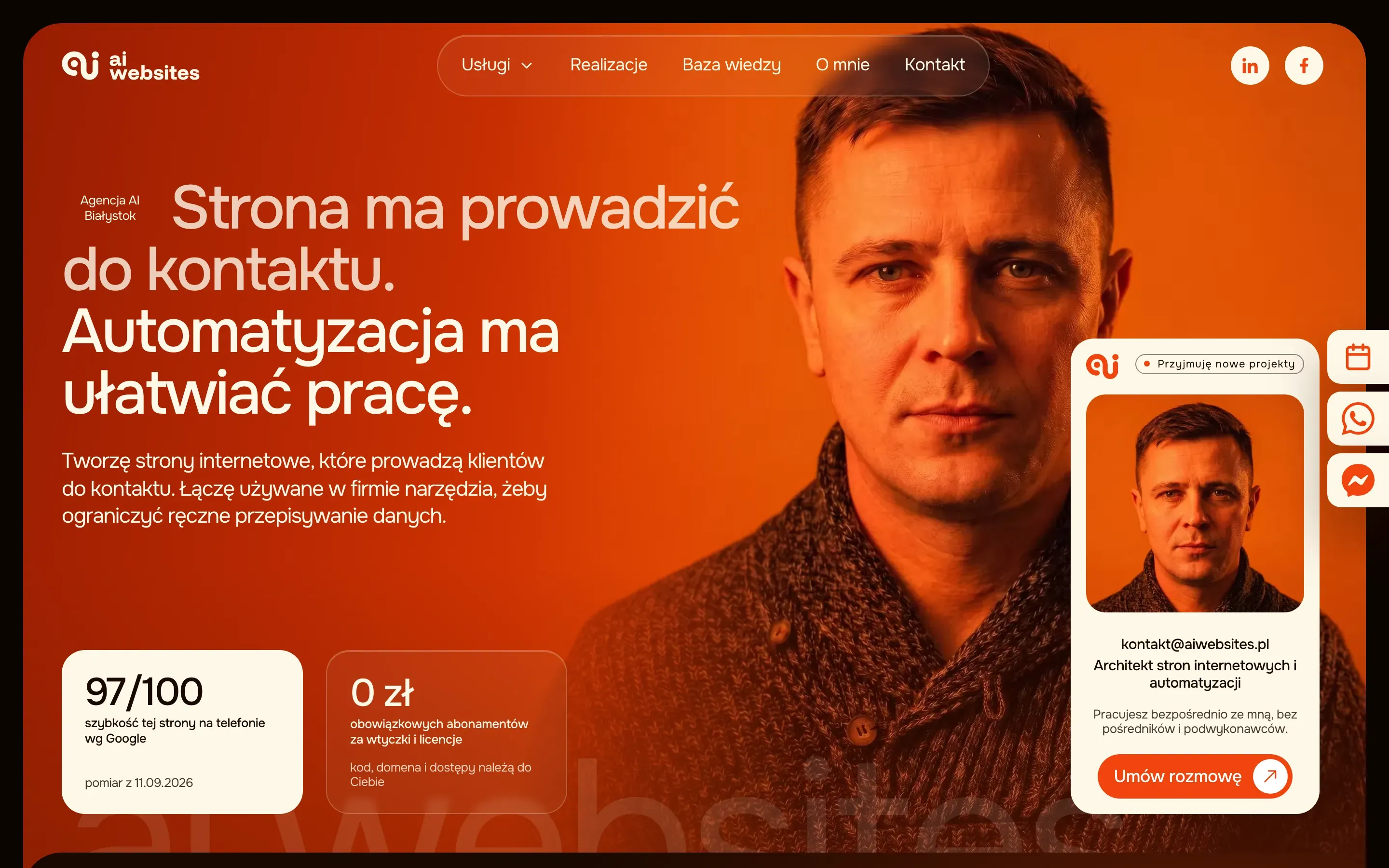 AI Websites — zrzut strony